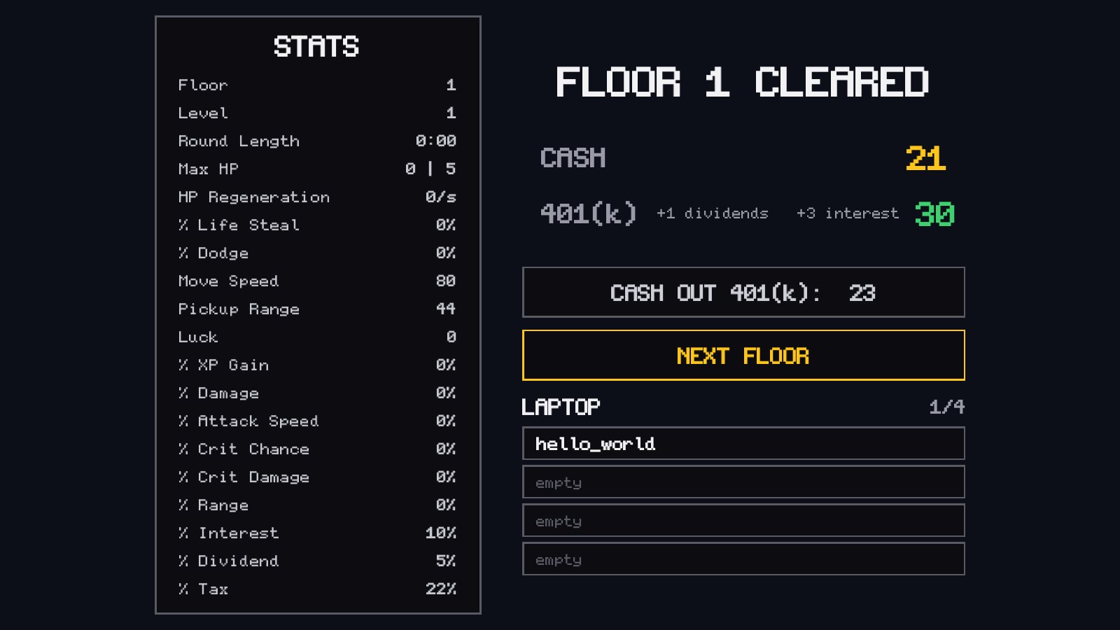 Screenshot, before