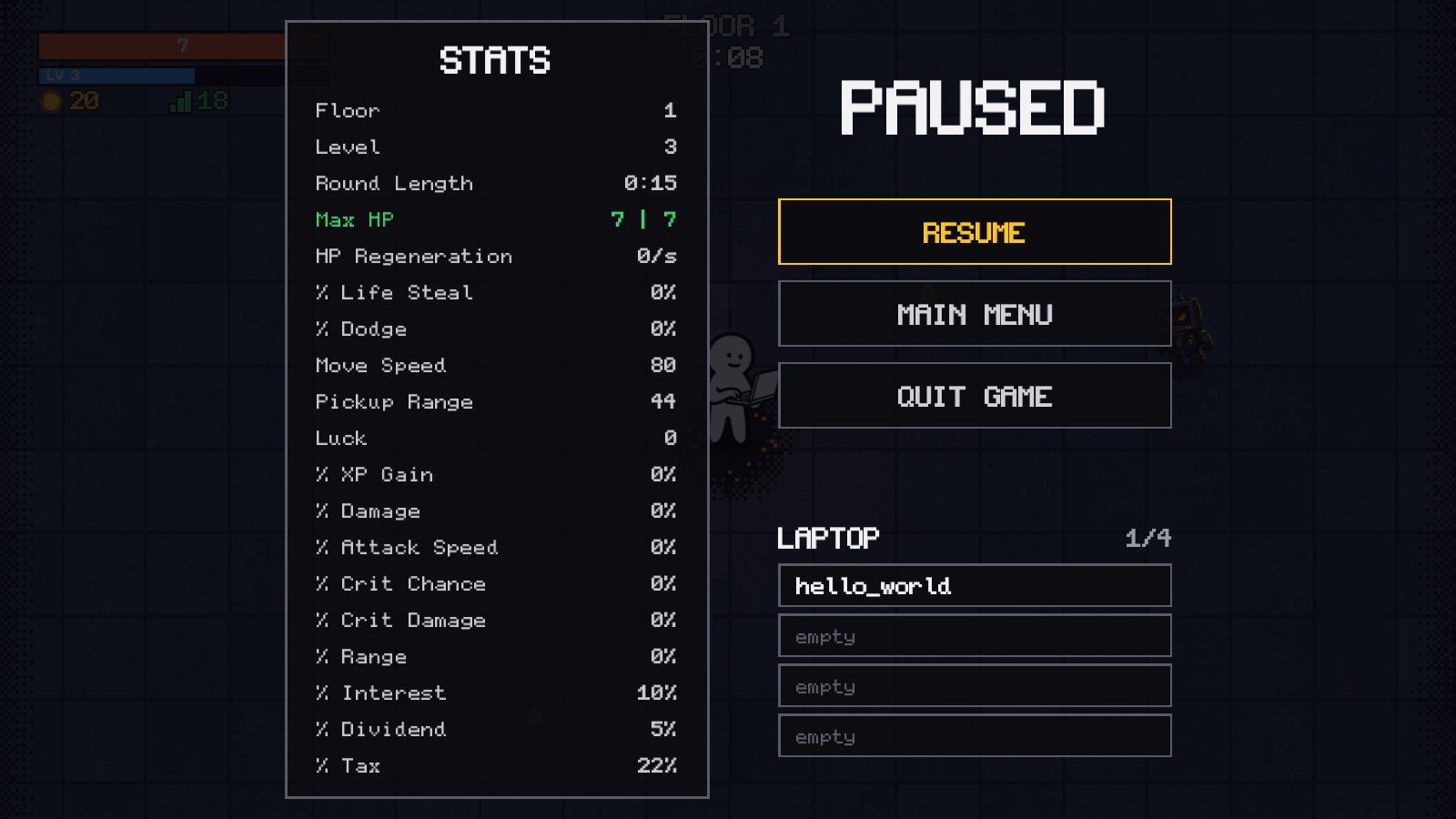 Screenshot, before
