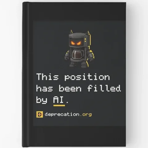 Journal printed with “This position has been filled by AI.”
