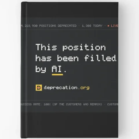 Journal printed with “This position has been filled by AI.”